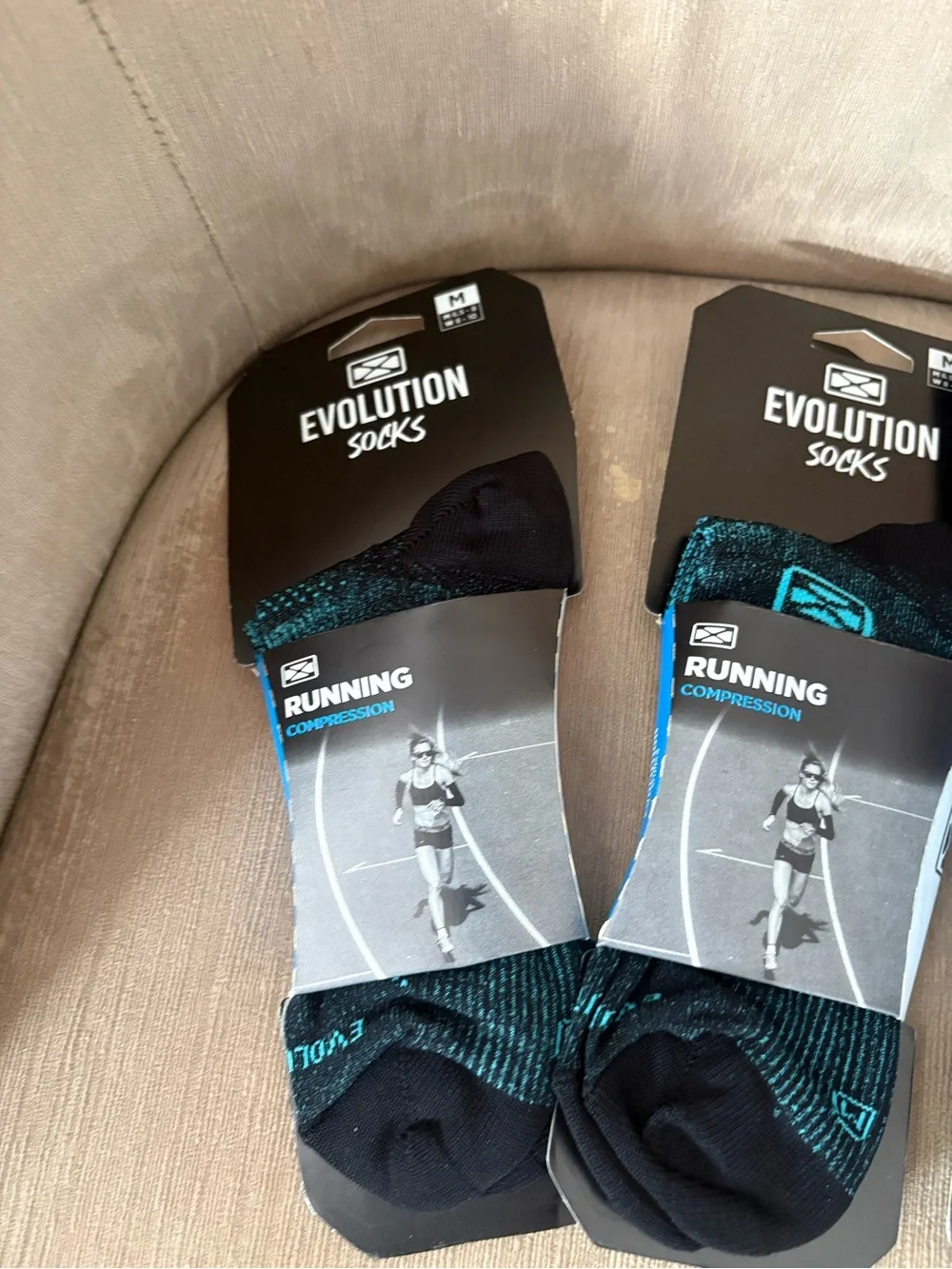 Bundle 3 Running Compression Socks Evolution Size Medium Microfiber Training